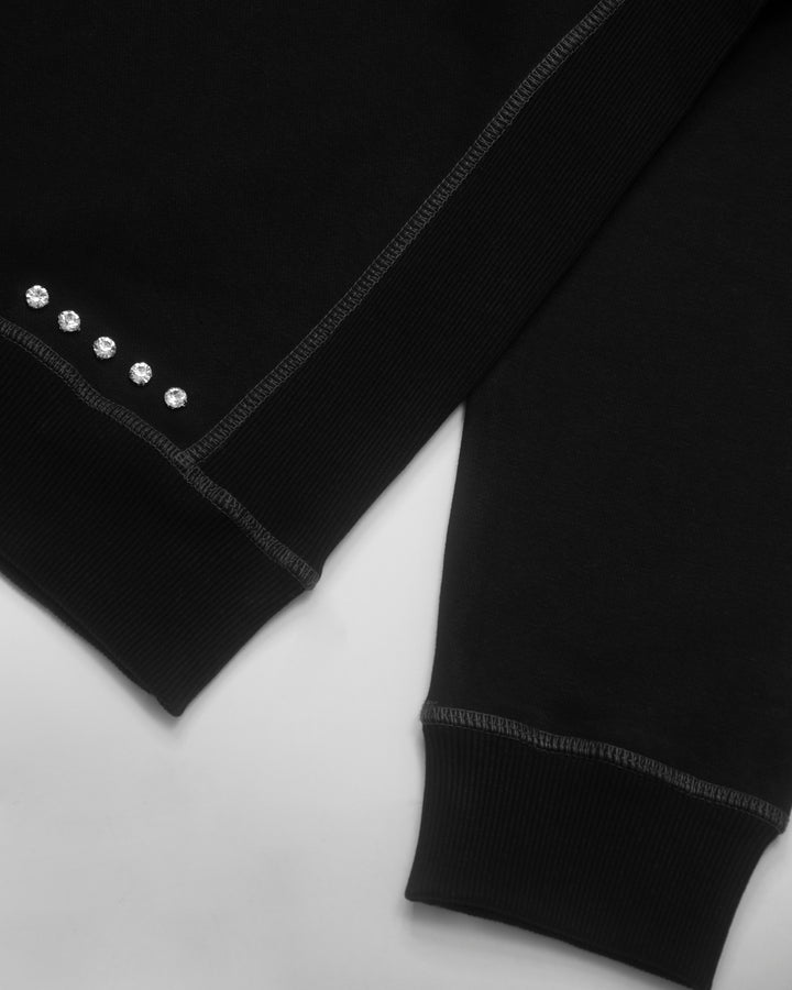 Diamond Quarter Zip Black