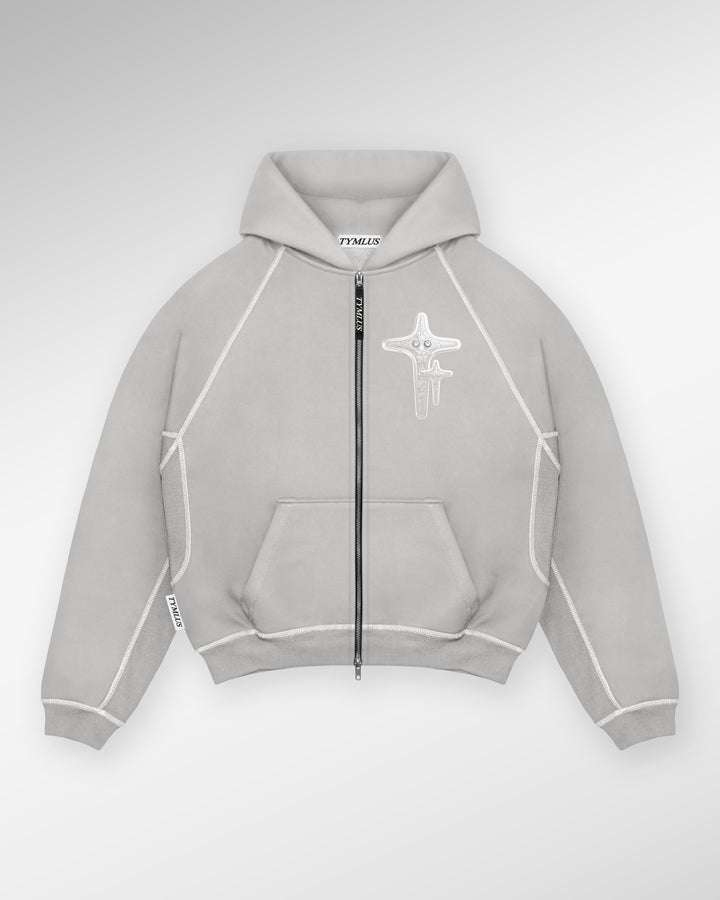 Diamond Grey Zip Hoodie