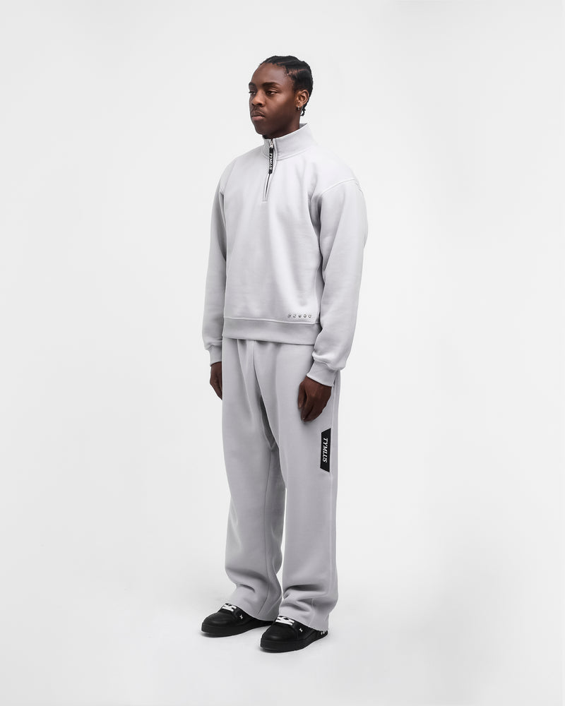 Diamond Quarter Zip Grey