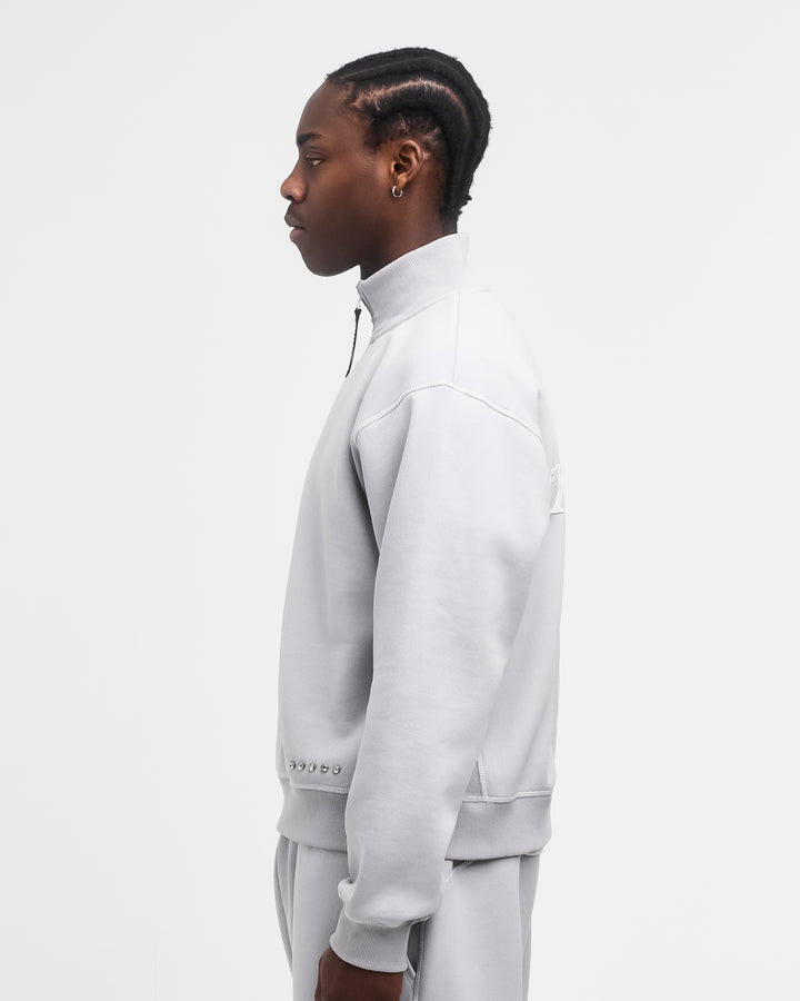 Diamond Quarter Zip Grey