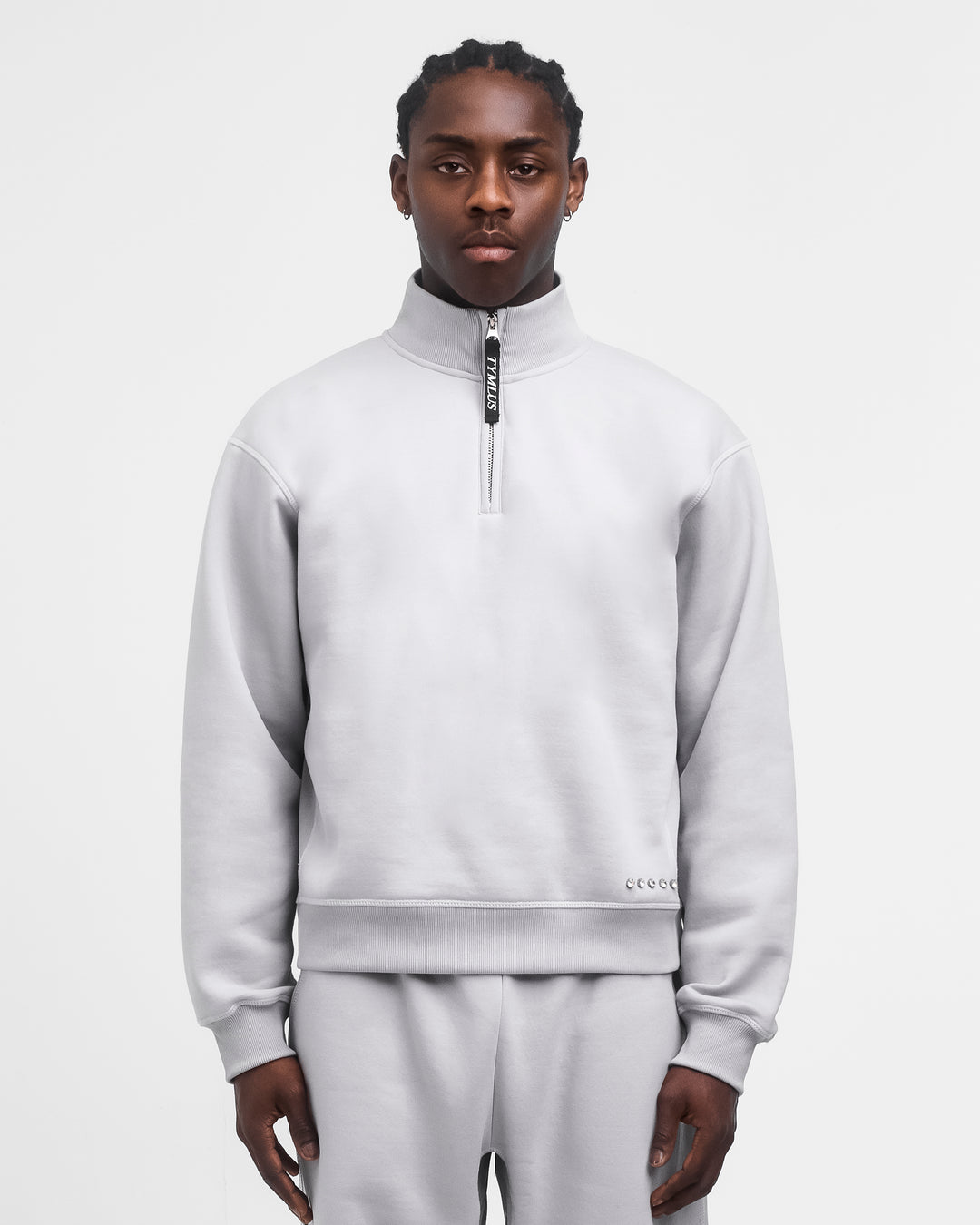 Diamond Quarter Zip Grey