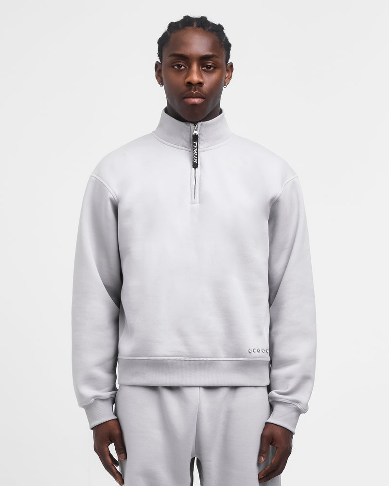 Diamond Quarter Zip Grey