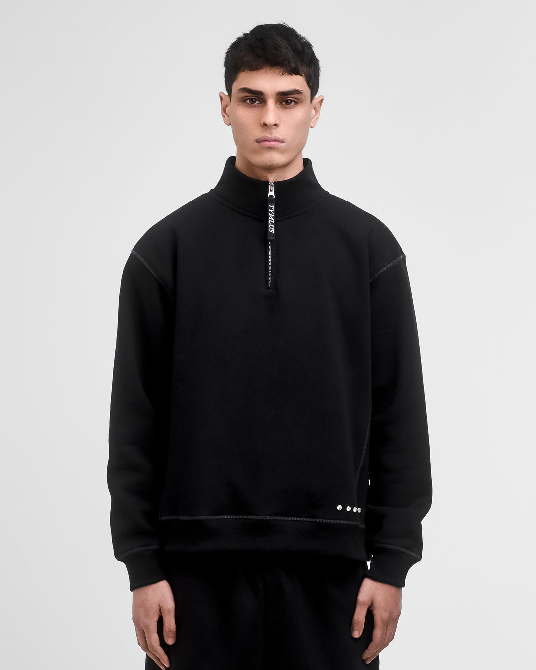 Diamond Quarter Zip Black