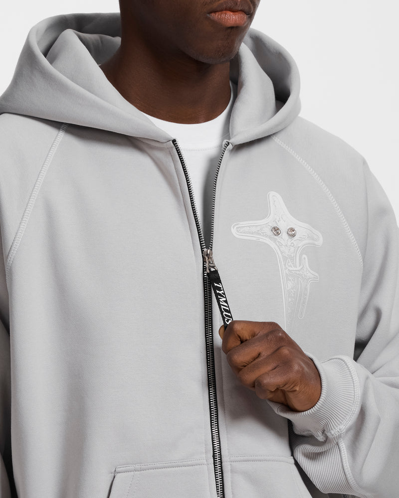 Diamond Grey Zip Hoodie