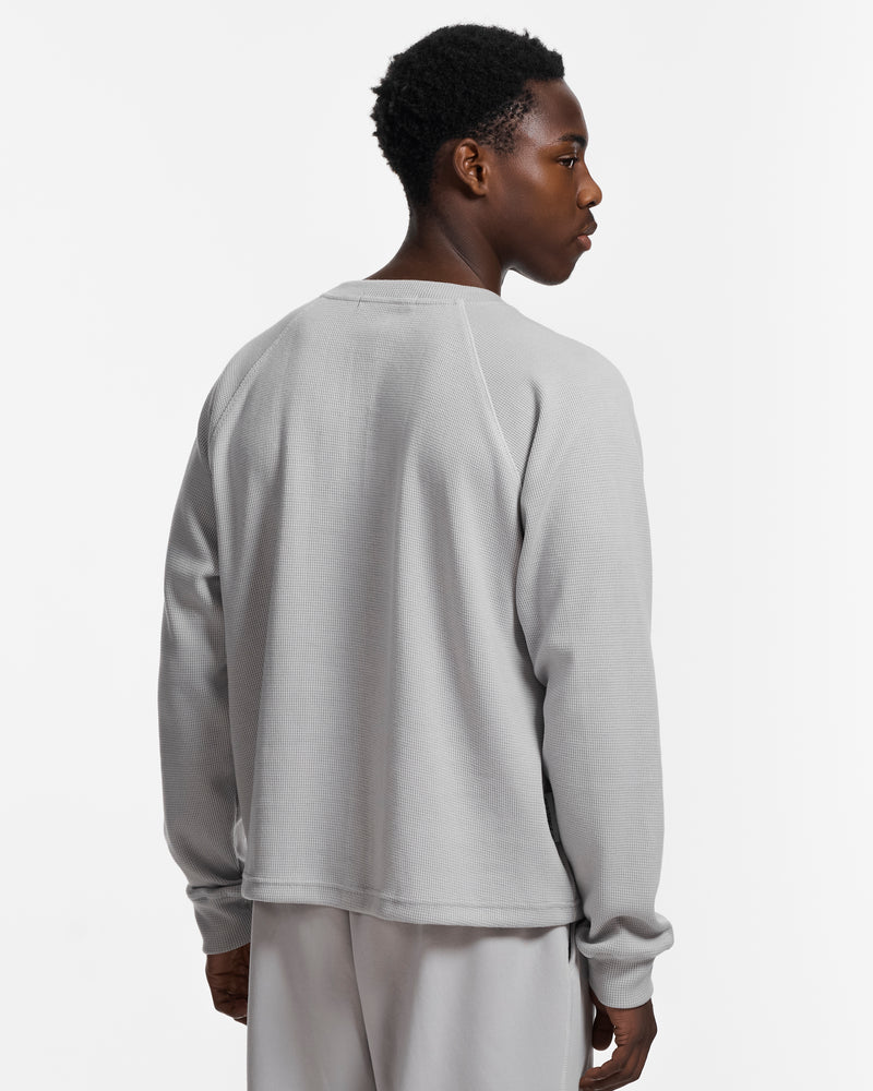 Diamond Grey Waffle Knit Long Sleeve